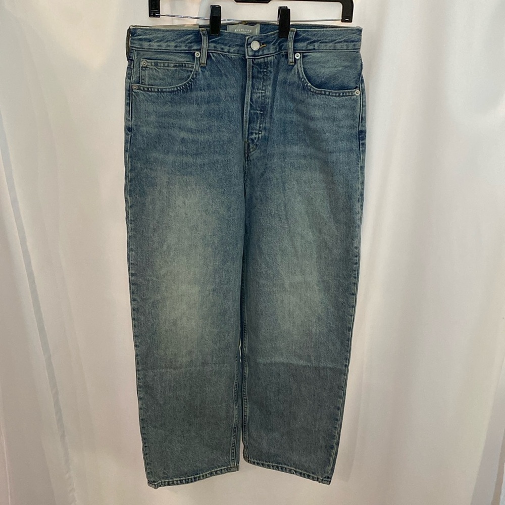 Everlane The Rigid Way-High Jean vintage light wash denim jeans NWT